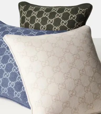 Gucci GG jacquard wool and cashmere cushion | Thumbnail 2 Gucci GG jacquard wool and cashmere cushion | Thumbnail 2