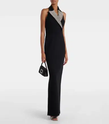 Rebecca Vallance Crystal-embellished halterneck maxi dress | Thumbnail 2 Rebecca Vallance Crystal-embellished halterneck maxi dress | Thumbnail 2