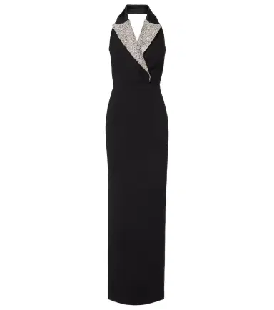 Rebecca Vallance Crystal-embellished halterneck maxi dress | Thumbnail 1 Rebecca Vallance Crystal-embellished halterneck maxi dress | Thumbnail 1