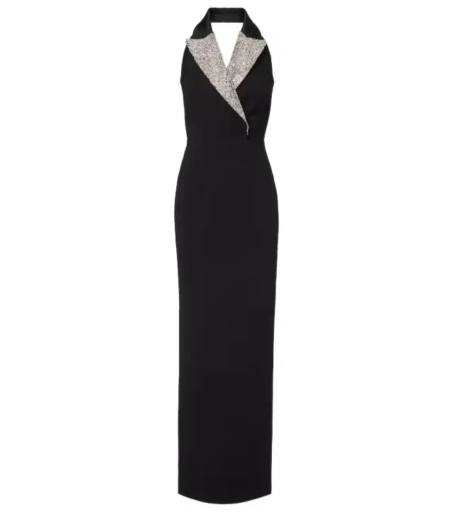 Crystal-embellished halterneck maxi dress Crystal-embellished halterneck maxi dress