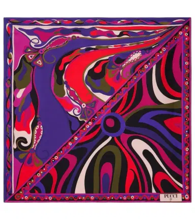 Pucci Marmo and Orchidee silk twill scarf | Thumbnail 1 Pucci Marmo and Orchidee silk twill scarf | Thumbnail 1