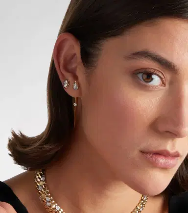Rainbow K 14kt gold single earring with diamonds | Thumbnail 4 Rainbow K 14kt gold single earring with diamonds | Thumbnail 4