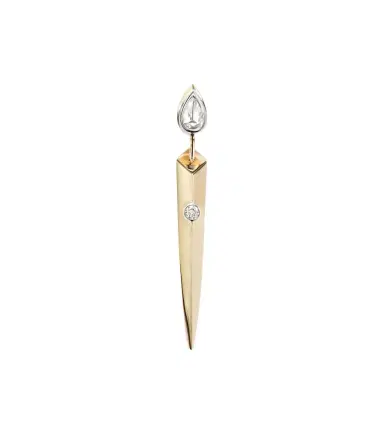Rainbow K 14kt gold single earring with diamonds | Thumbnail 1 Rainbow K 14kt gold single earring with diamonds | Thumbnail 1