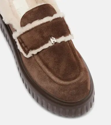 Hogan HStripes shearling-trimmed platform loafers | Thumbnail 4 Hogan HStripes shearling-trimmed platform loafers | Thumbnail 4