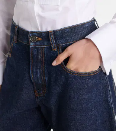 Alaïa Alaïa Mid-rise barrel-leg jeans | Thumbnail 3 Alaïa Alaïa Mid-rise barrel-leg jeans | Thumbnail 3