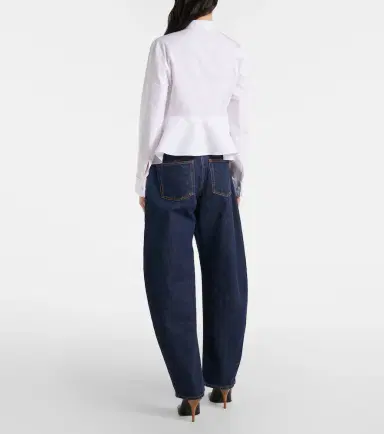 Alaïa Alaïa Mid-rise barrel-leg jeans | Thumbnail 4 Alaïa Alaïa Mid-rise barrel-leg jeans | Thumbnail 4