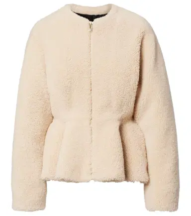 Alaïa Alaïa Peplum shearling jacket | Thumbnail 1 Alaïa Alaïa Peplum shearling jacket | Thumbnail 1