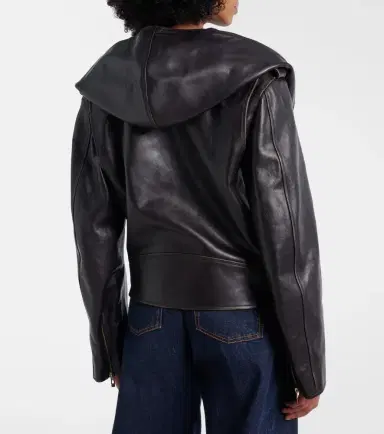 Alaïa Alaïa Hooded leather biker jacket | Thumbnail 5 Alaïa Alaïa Hooded leather biker jacket | Thumbnail 5