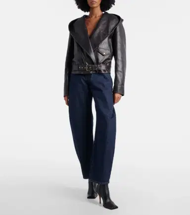 Alaïa Alaïa Hooded leather biker jacket | Thumbnail 6 Alaïa Alaïa Hooded leather biker jacket | Thumbnail 6