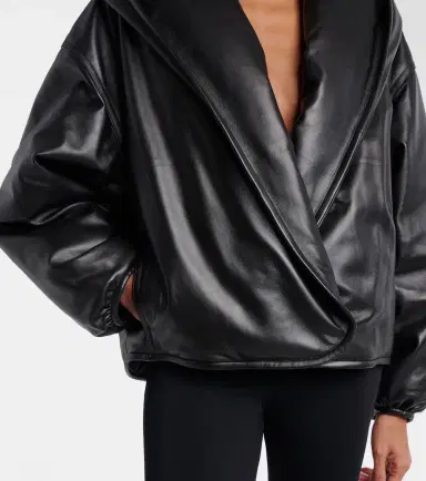 Alaïa Alaïa Hooded leather bomber jacket | Thumbnail 4 Alaïa Alaïa Hooded leather bomber jacket | Thumbnail 4