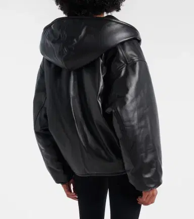Alaïa Alaïa Hooded leather bomber jacket | Thumbnail 6 Alaïa Alaïa Hooded leather bomber jacket | Thumbnail 6