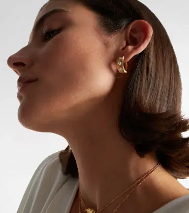 Marie Lichtenberg Ecrou 18kt gold single hoop earring | Thumbnail 4 Marie Lichtenberg Ecrou 18kt gold single hoop earring | Thumbnail 4
