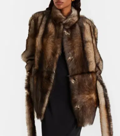 Nour Hammour Elsa shearling wrap jacket | Thumbnail 4 Nour Hammour Elsa shearling wrap jacket | Thumbnail 4