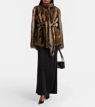 Nour Hammour Elsa shearling wrap jacket | Thumbnail 5 Nour Hammour Elsa shearling wrap jacket | Thumbnail 5