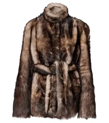 Nour Hammour Elsa shearling wrap jacket | Thumbnail 1 Nour Hammour Elsa shearling wrap jacket | Thumbnail 1