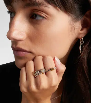 Spinelli Kilcollin Sirius Eclipse 18kt gold and sterling silver ring with diamonds | Thumbnail 3 Spinelli Kilcollin Sirius Eclipse 18kt gold and sterling silver ring with diamonds | Thumbnail 3