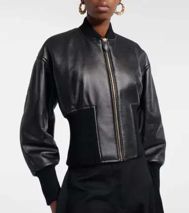 Alaïa Alaïa Leather bomber jacket | Thumbnail 5 Alaïa Alaïa Leather bomber jacket | Thumbnail 5
