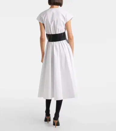 Alaïa Alaïa Belted cotton midi dress | Thumbnail 2 Alaïa Alaïa Belted cotton midi dress | Thumbnail 2