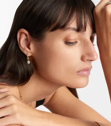 Spinelli Kilcollin Zahra 18kt gold hoop earrings with diamonds | Thumbnail 3 Spinelli Kilcollin Zahra 18kt gold hoop earrings with diamonds | Thumbnail 3