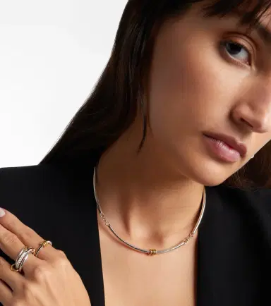 Spinelli Kilcollin Helio Tria sterling silver and 18kt gold necklace | Thumbnail 5 Spinelli Kilcollin Helio Tria sterling silver and 18kt gold necklace | Thumbnail 5
