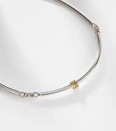 Spinelli Kilcollin Helio Tria sterling silver and 18kt gold necklace | Thumbnail 6 Spinelli Kilcollin Helio Tria sterling silver and 18kt gold necklace | Thumbnail 6