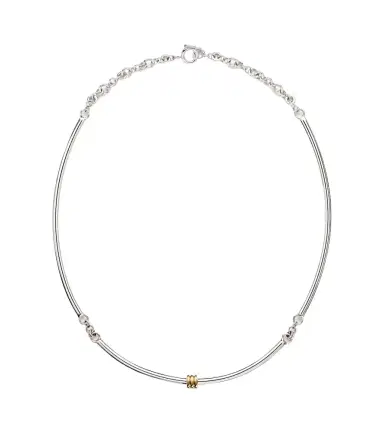Spinelli Kilcollin Helio Tria sterling silver and 18kt gold necklace | Thumbnail 1 Spinelli Kilcollin Helio Tria sterling silver and 18kt gold necklace | Thumbnail 1