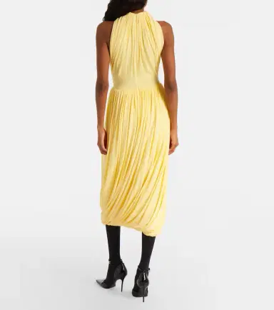 Alaia Alaïa Gathered jersey midi dress | Thumbnail 6 Alaia Alaïa Gathered jersey midi dress | Thumbnail 6