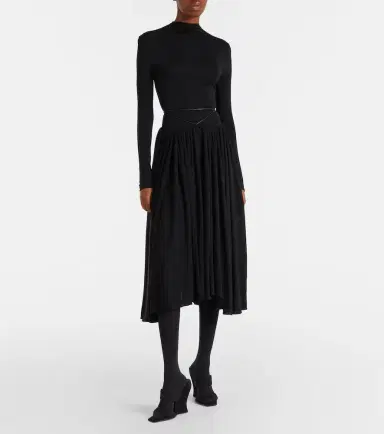 Alaïa Alaïa Jersey midi dress | Thumbnail 2 Alaïa Alaïa Jersey midi dress | Thumbnail 2