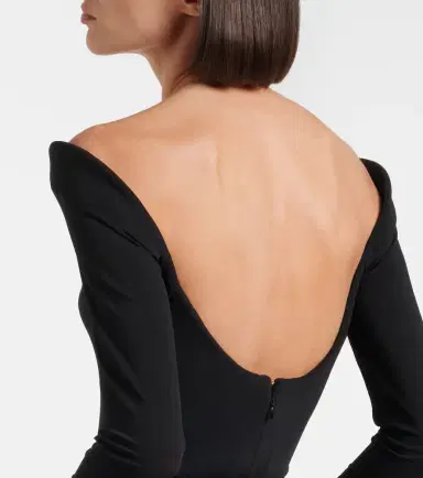 Alaïa Alaïa Off-shoulder jersey bodysuit | Thumbnail 2 Alaïa Alaïa Off-shoulder jersey bodysuit | Thumbnail 2