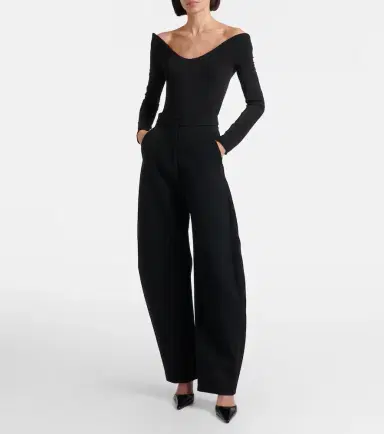 Alaïa Alaïa Off-shoulder jersey bodysuit | Thumbnail 3 Alaïa Alaïa Off-shoulder jersey bodysuit | Thumbnail 3