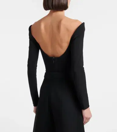 Alaïa Alaïa Off-shoulder jersey bodysuit | Thumbnail 4 Alaïa Alaïa Off-shoulder jersey bodysuit | Thumbnail 4