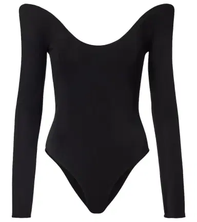Alaïa Alaïa Off-shoulder jersey bodysuit | Thumbnail 1 Alaïa Alaïa Off-shoulder jersey bodysuit | Thumbnail 1