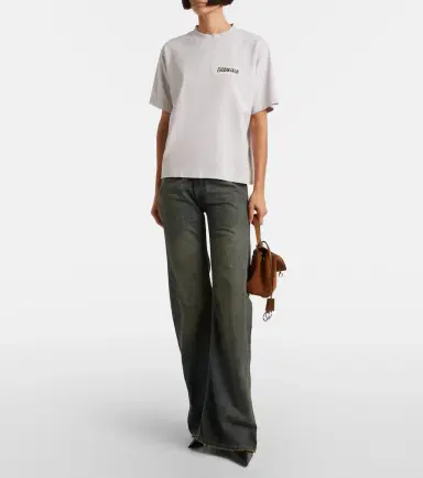 Balenciaga Logo cotton jersey T-shirt | Thumbnail 4 Balenciaga Logo cotton jersey T-shirt | Thumbnail 4