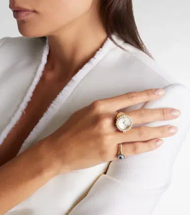 Yvonne Léon Yvonne Léon L'Horloge 18kt gold ring with diamonds | Thumbnail 3 Yvonne Léon Yvonne Léon L'Horloge 18kt gold ring with diamonds | Thumbnail 3