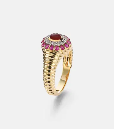 Yvonne Léon Yvonne Léon Pompadour Baby 9kt gold ring with gemstones | Thumbnail 2 Yvonne Léon Yvonne Léon Pompadour Baby 9kt gold ring with gemstones | Thumbnail 2