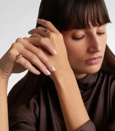 Yvonne Léon Yvonne Léon Pompadour Baby 9kt gold ring with gemstones | Thumbnail 4 Yvonne Léon Yvonne Léon Pompadour Baby 9kt gold ring with gemstones | Thumbnail 4