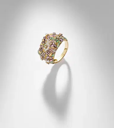 Yvonne Léon Yvonne Léon Jolie Fleur 9kt gold ring with gemstones | Thumbnail 5 Yvonne Léon Yvonne Léon Jolie Fleur 9kt gold ring with gemstones | Thumbnail 5