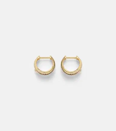 Yvonne Léon Yvonne Léon Berlingot Nano 9kt gold hoop earrings with diamonds | Thumbnail 4 Yvonne Léon Yvonne Léon Berlingot Nano 9kt gold hoop earrings with diamonds | Thumbnail 4