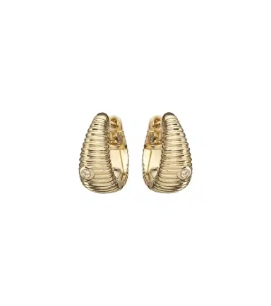 Yvonne Léon Yvonne Léon Berlingot Nano 9kt gold hoop earrings with diamonds | Thumbnail 1 Yvonne Léon Yvonne Léon Berlingot Nano 9kt gold hoop earrings with diamonds | Thumbnail 1
