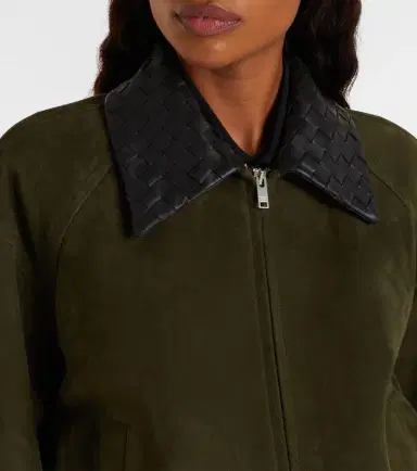 Bottega Veneta Intrecciato suede blouson jacket | Thumbnail 4 Bottega Veneta Intrecciato suede blouson jacket | Thumbnail 4