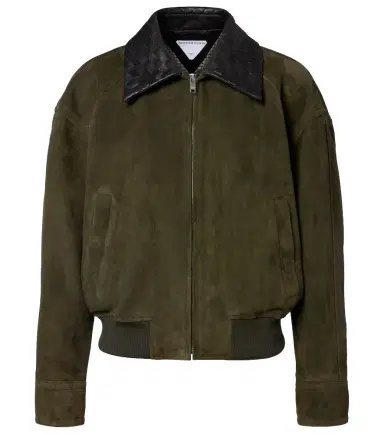 Bottega Veneta Intrecciato suede blouson jacket | Thumbnail 1 Bottega Veneta Intrecciato suede blouson jacket | Thumbnail 1