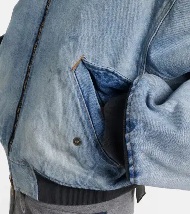 Balenciaga Cropped denim bomber jacket | Thumbnail 3 Balenciaga Cropped denim bomber jacket | Thumbnail 3