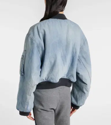 Balenciaga Cropped denim bomber jacket | Thumbnail 5 Balenciaga Cropped denim bomber jacket | Thumbnail 5