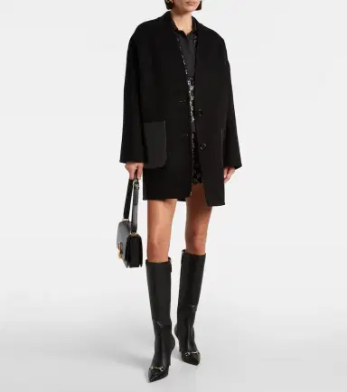 Gucci Caban reversible leather-trimmed wool coat | Thumbnail 2 Gucci Caban reversible leather-trimmed wool coat | Thumbnail 2