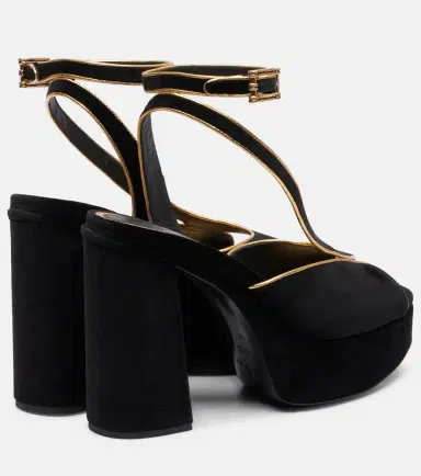 Etro Asymmetrical velvet platform sandals | Thumbnail 3 Etro Asymmetrical velvet platform sandals | Thumbnail 3