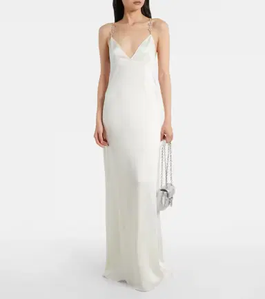 Gucci Horsebit embellished satin slip dress | Thumbnail 3 Gucci Horsebit embellished satin slip dress | Thumbnail 3