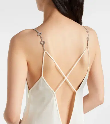 Gucci Horsebit embellished satin slip dress | Thumbnail 4 Gucci Horsebit embellished satin slip dress | Thumbnail 4