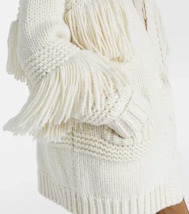 Moncler Grenoble Fringed wool-blend cardigan | Thumbnail 4 Moncler Grenoble Fringed wool-blend cardigan | Thumbnail 4