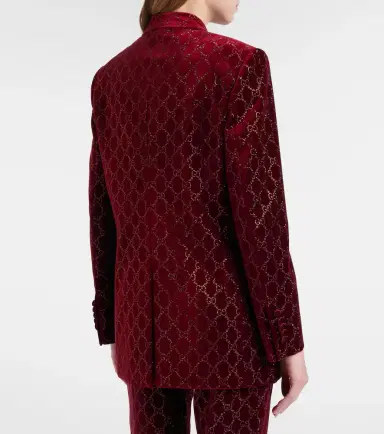Gucci GG embellished cotton velvet blazer | Thumbnail 2 Gucci GG embellished cotton velvet blazer | Thumbnail 2