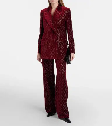 Gucci GG embellished cotton velvet blazer | Thumbnail 6 Gucci GG embellished cotton velvet blazer | Thumbnail 6
